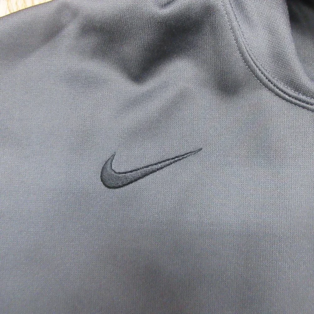 NIKE THERMA-FIT HOODIE SWEATSHIRT POLYESTER GRAY Sz LARGE, L